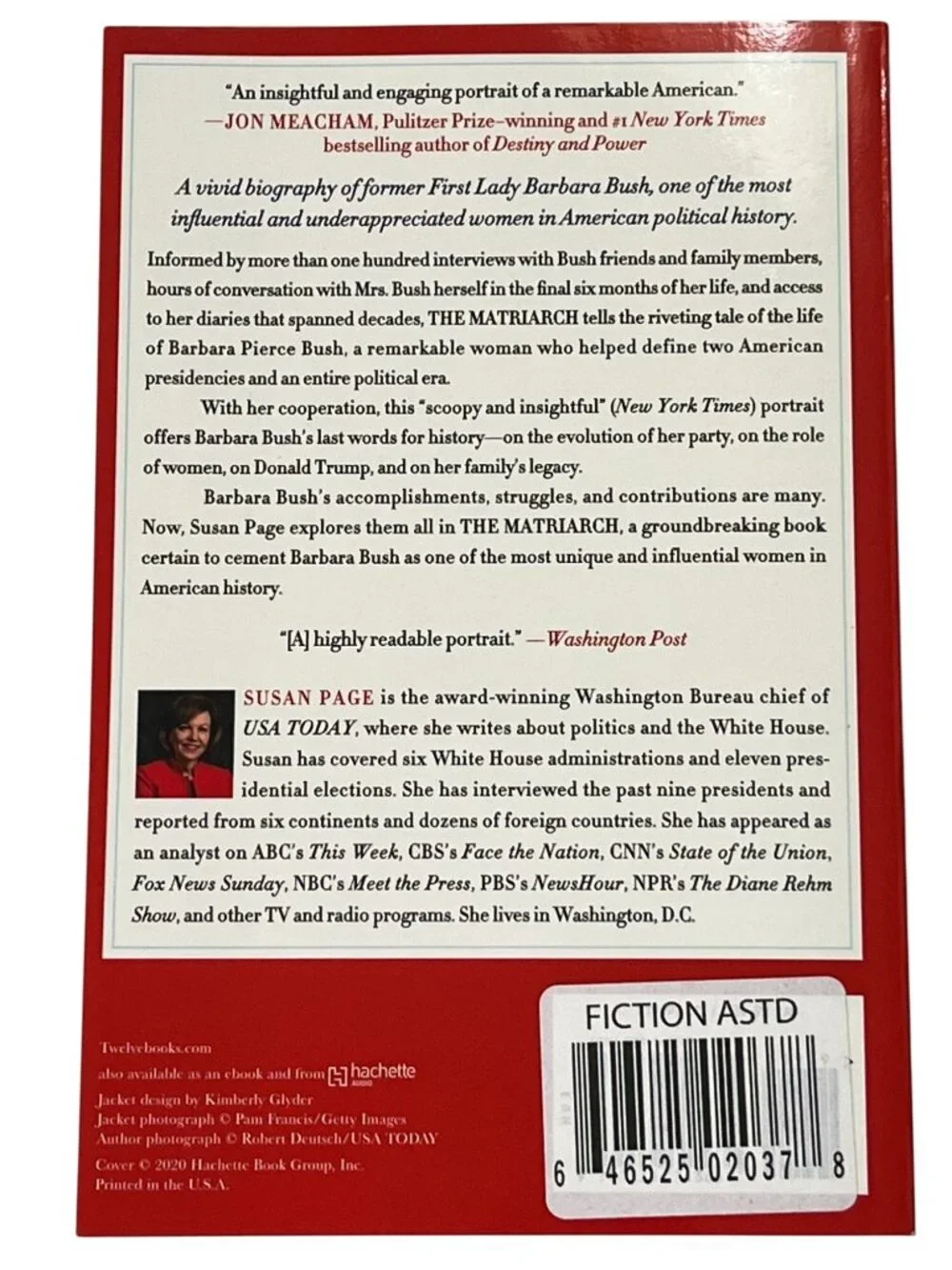 The Matriarch Barbara Bush by Susan Page Paperback Biography